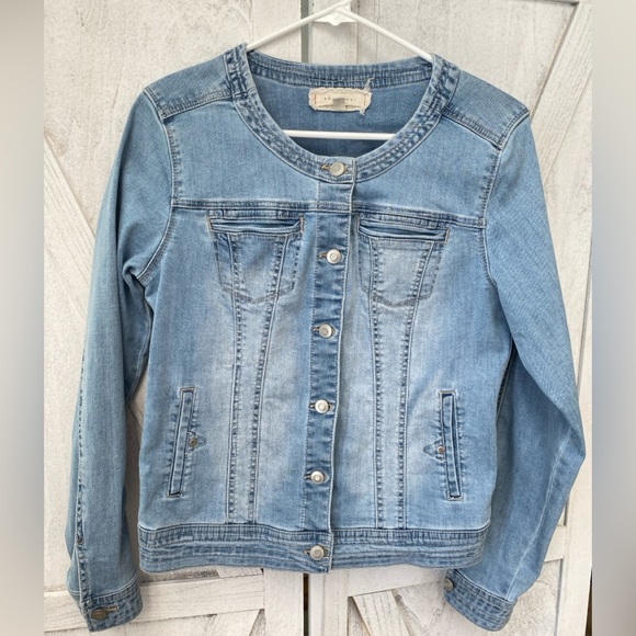 Chambrai Los Angeles Denim Jacket Women’s Medium Blue Light Wash Hipster Boho - Picture 9 of 9